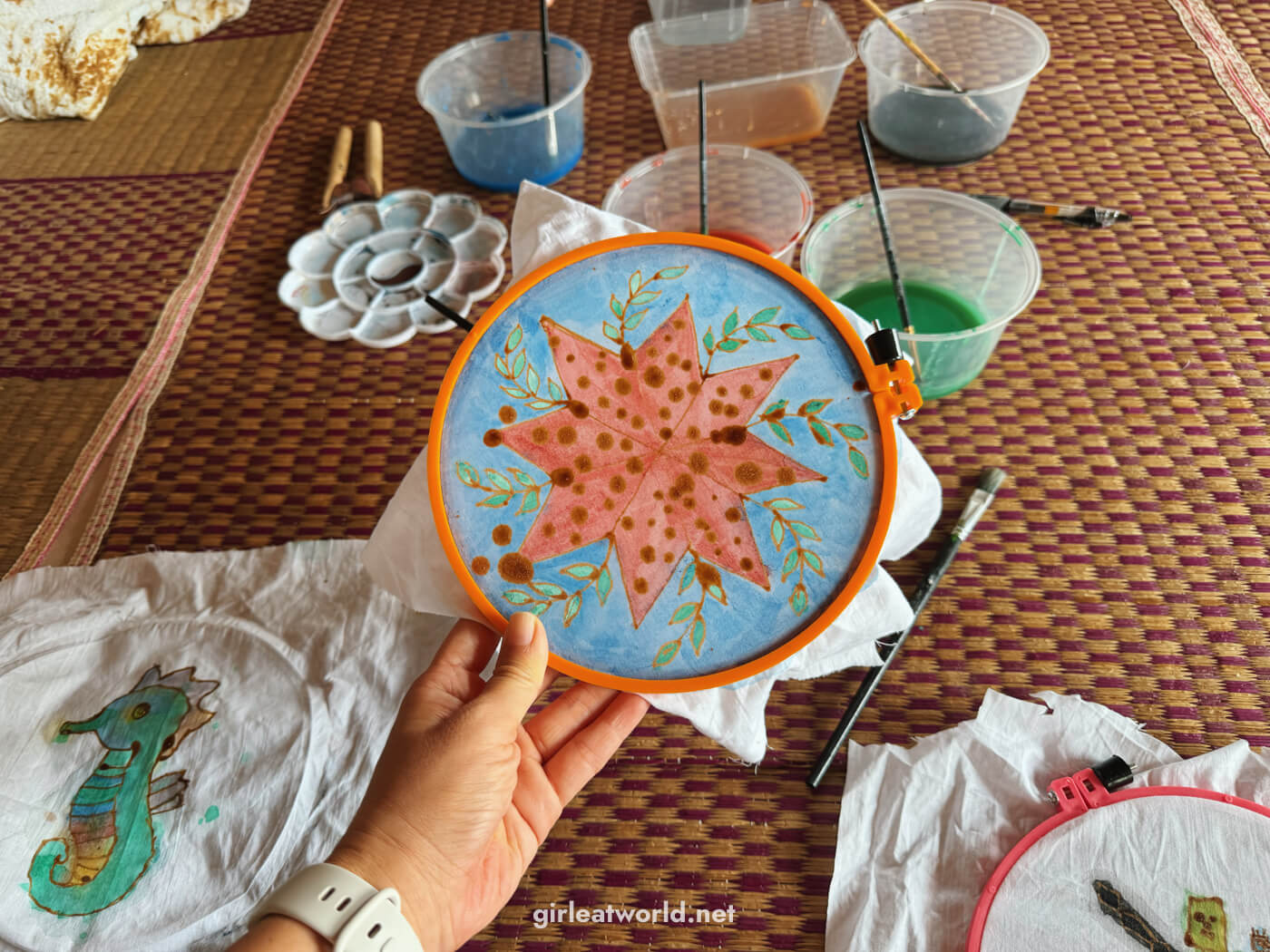 Batik class on Telunas Private Island