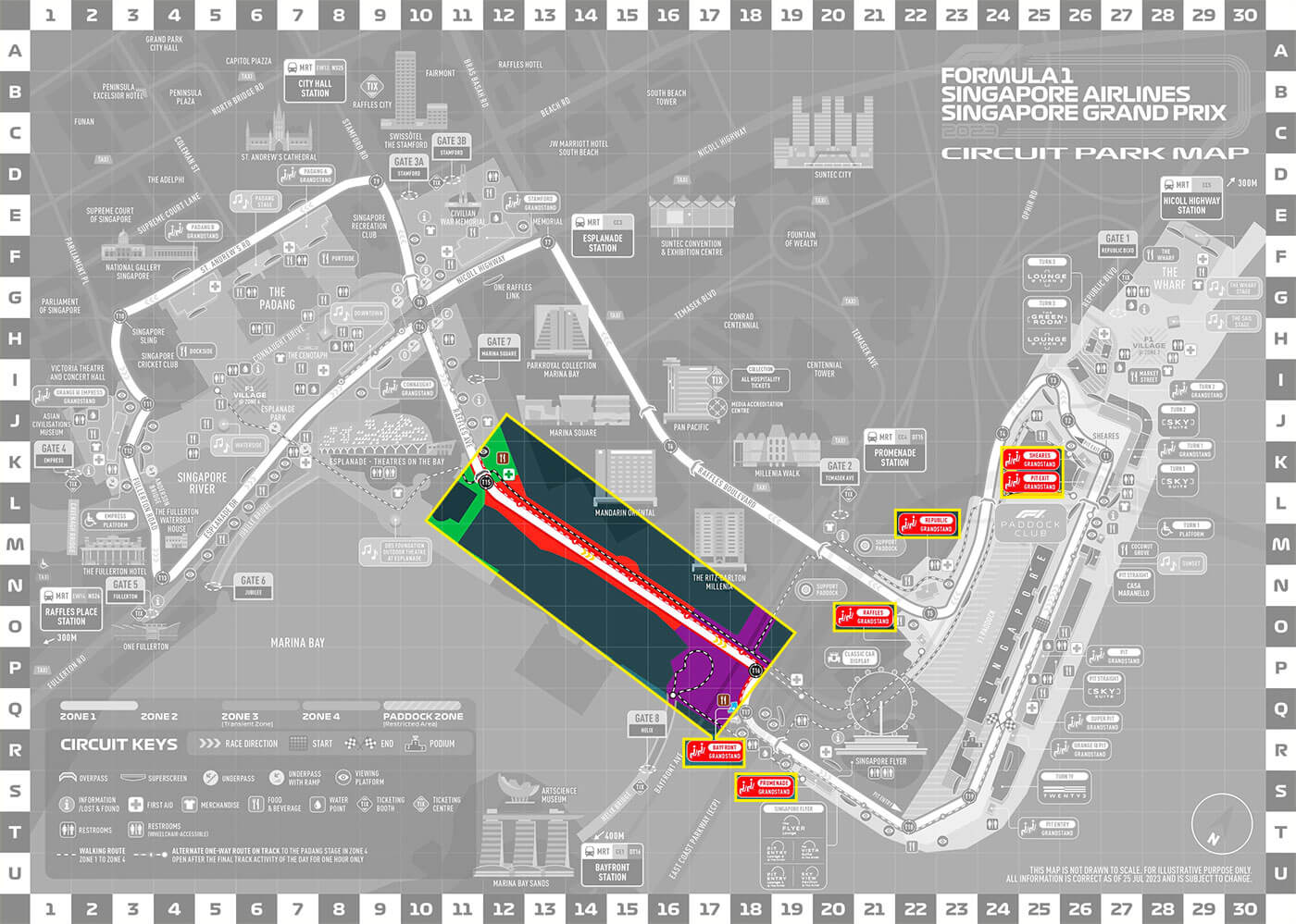 Singapore GP 2023 Circuit Map