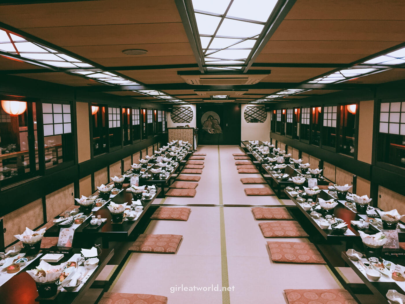 Inside Yakatabune Boat