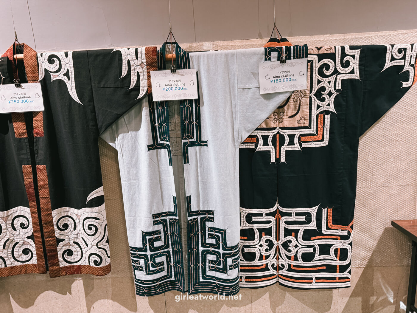 Ainu Clothing in Hakodate City Museum of Northern Peoples