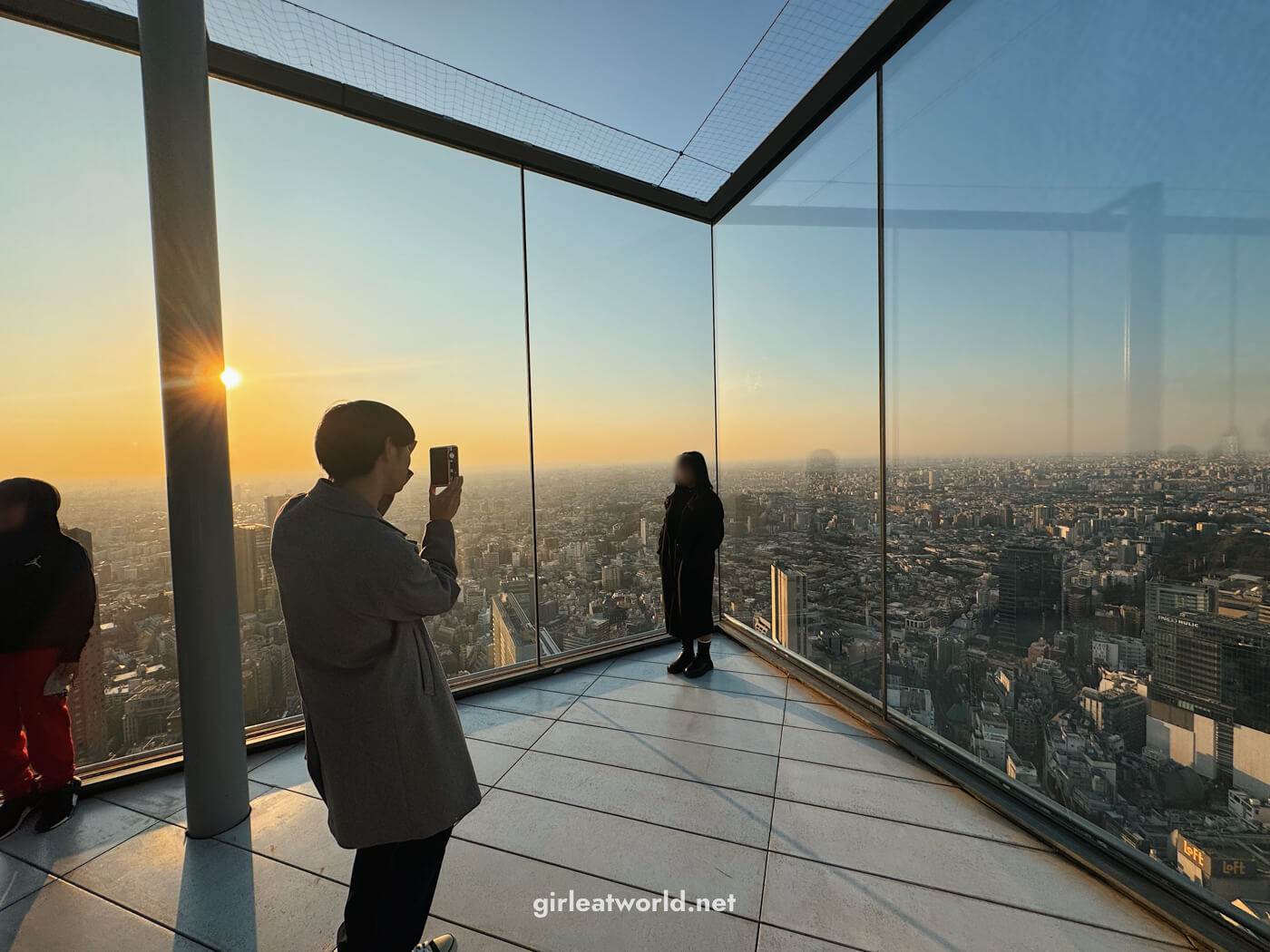 One of the popular spots on the 46th floor of Shibuya Sky