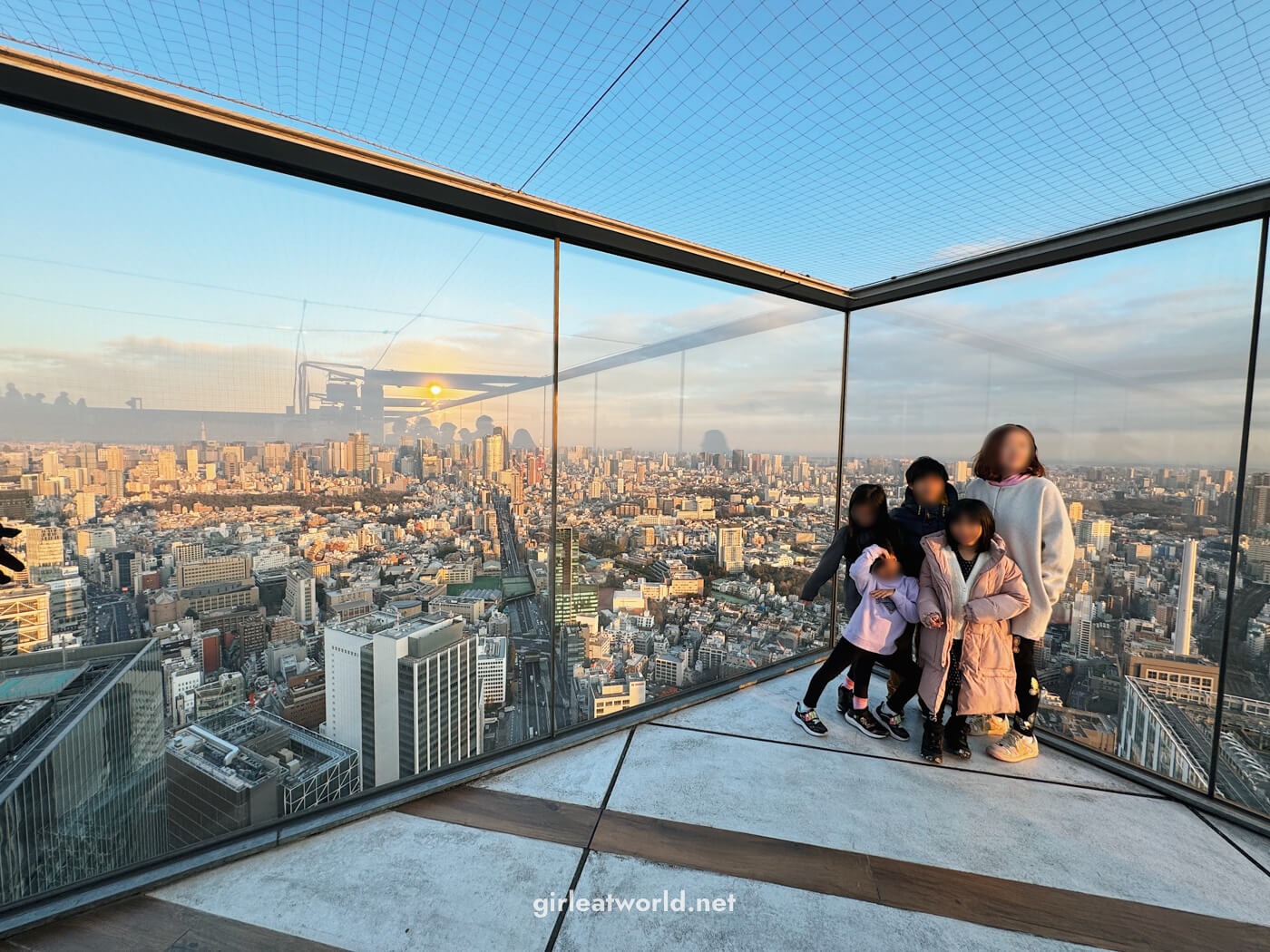 A family photo at Shibuya Sky