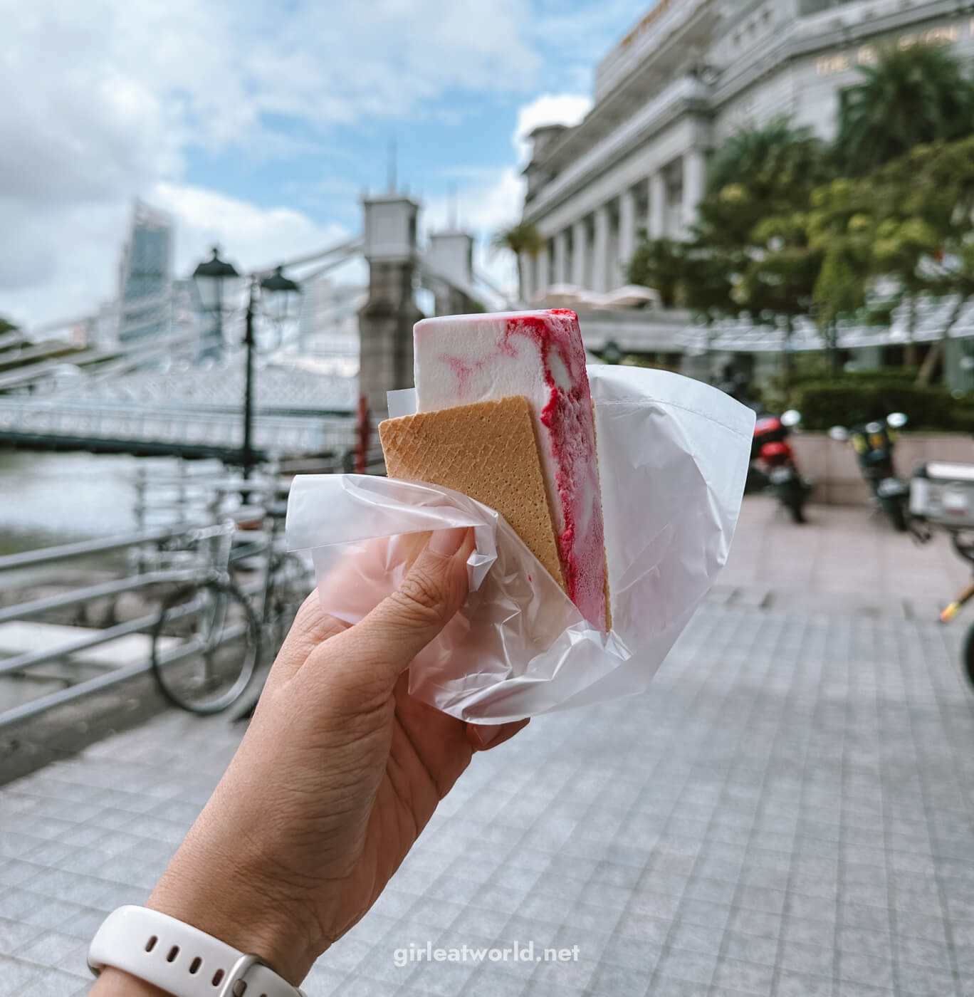 Singapore Food - Ice Cream Sandwich with wafer