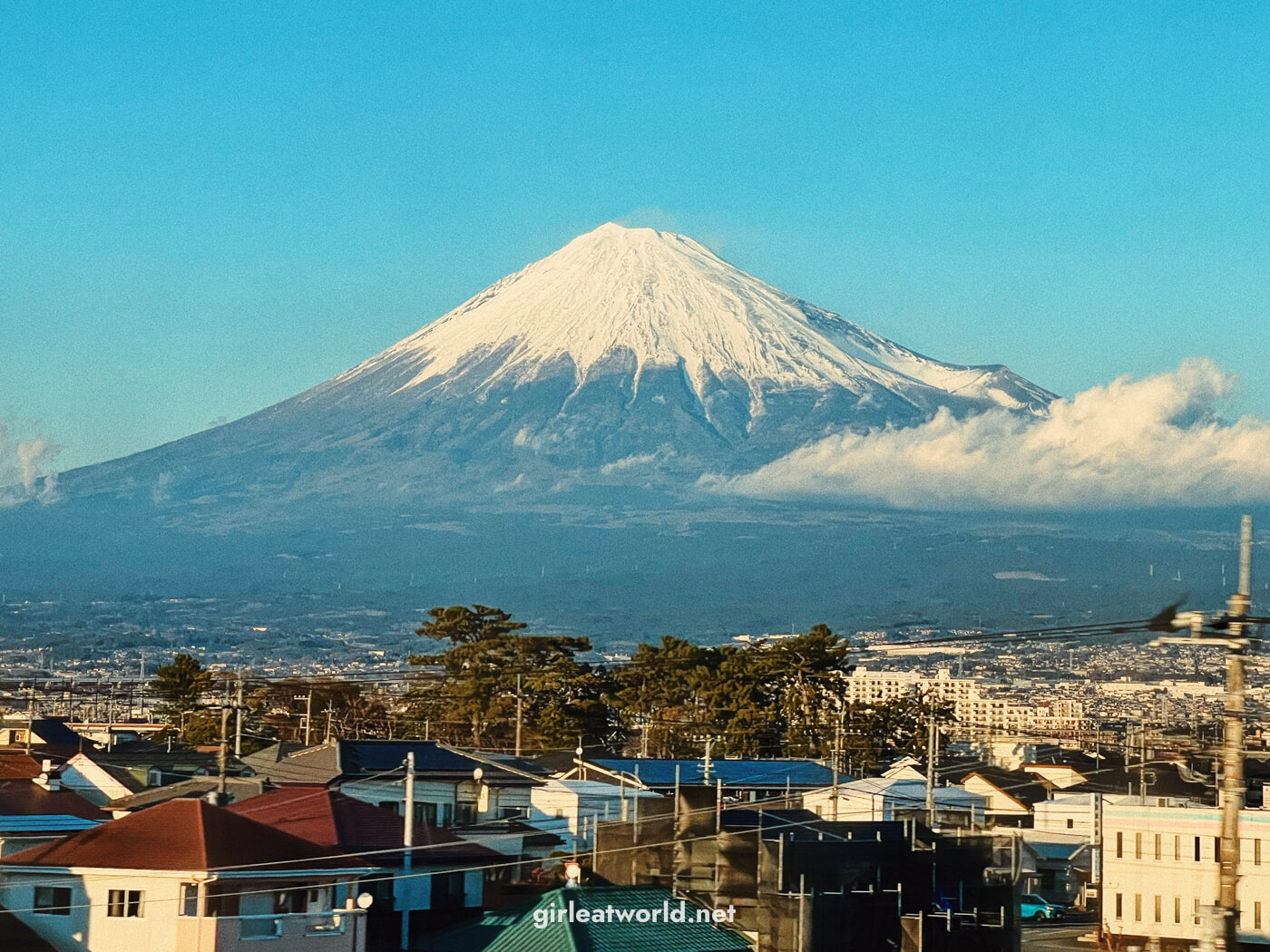 Mount Fuji from Shinkansen ride from Tokyo to Osaka