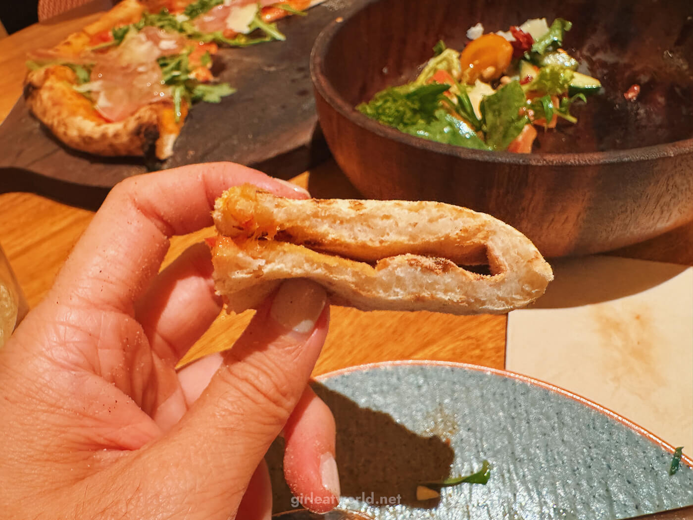 The pizza dough at Casa Vostra