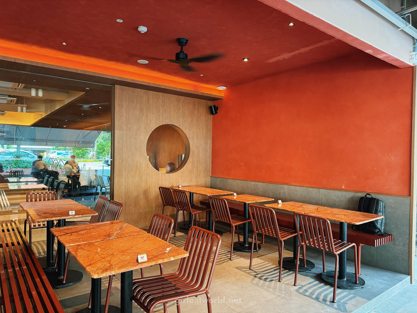 Outside seats at PPP Coffee at New Bahru