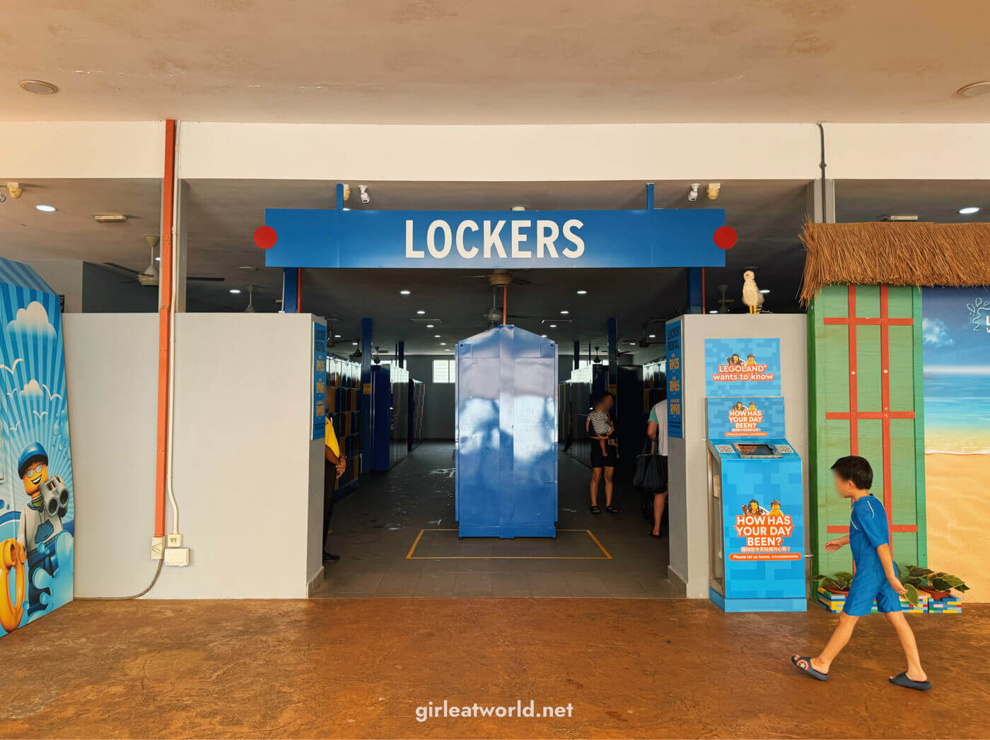 Lockers at Legoland Water Park in Malaysia