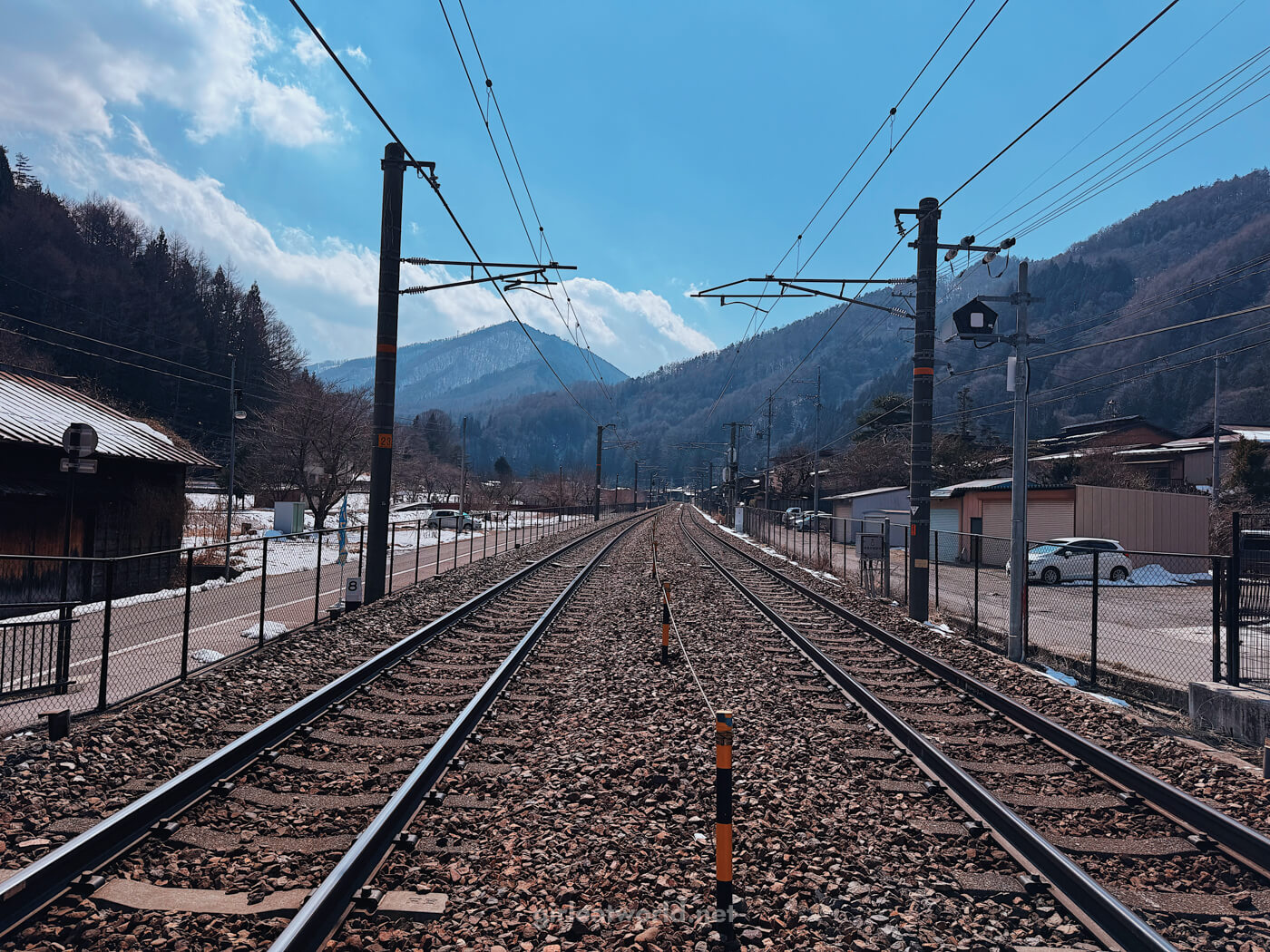 JR Shironoi Train Line near Narai Juku