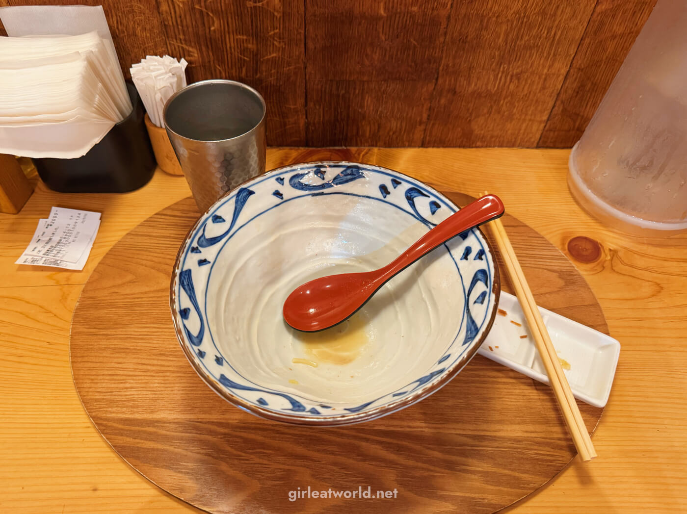 Ginza Kagari Tori Paitan - Clean bowl